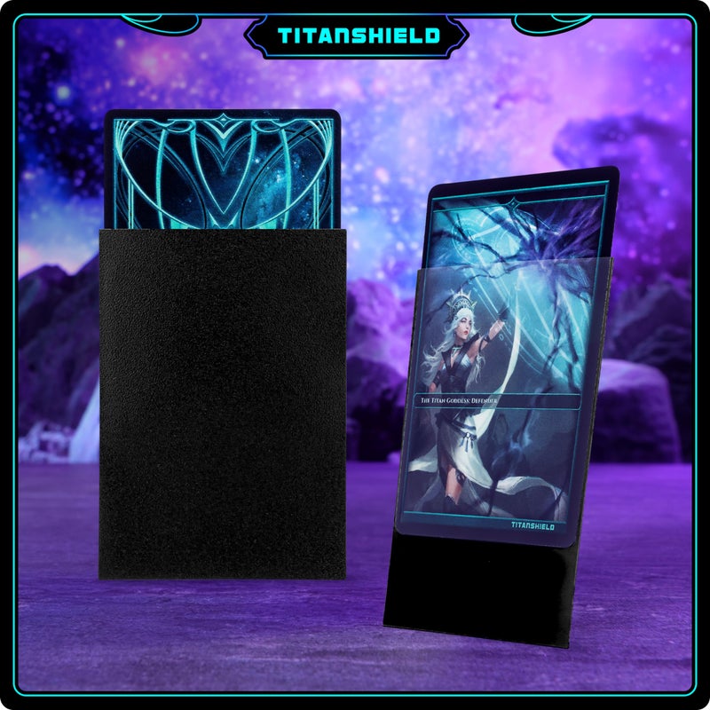 TitanShield Premium Card Sleeves | Compatible with Pokemon, One Piece, Lorcana, Flesh & Blood, & Magic The Gathering MTG | (150 Sleeves - Standard) (1, Black, Standard | 66x91mm) - Image 2